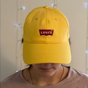 Levi bright yellow hat!
